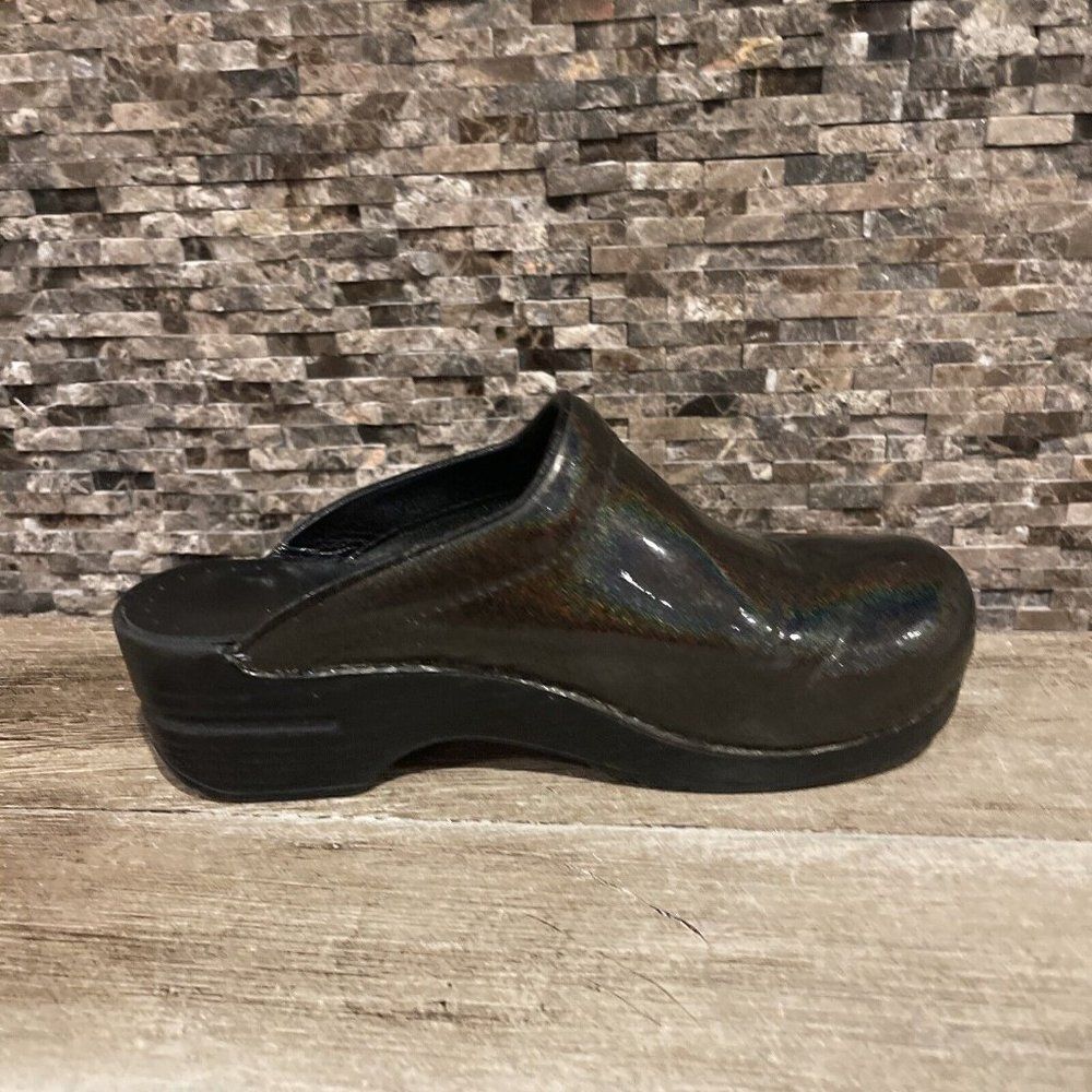 Dansko Slip On Clog Iridescent Size 37 Black - image 6